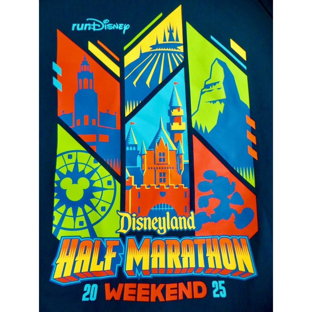 NEW! Disney Rundisney Half Marathon Weekend 2025 Hooded Zip Jacket Blue S, M, L - Picture 5 of 7